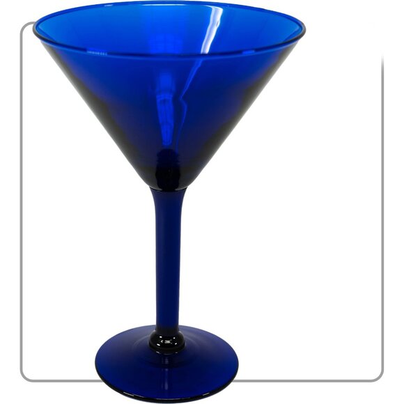 Cobalt Blue Martini Glass Stemware (set of 6) - Picture 2 of 3